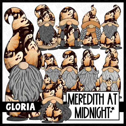 "Gloria" Halloween Ghost Gonk / Gnome Clipart / Digital Stickers *INSTANT DOWNLOAD* PNG files