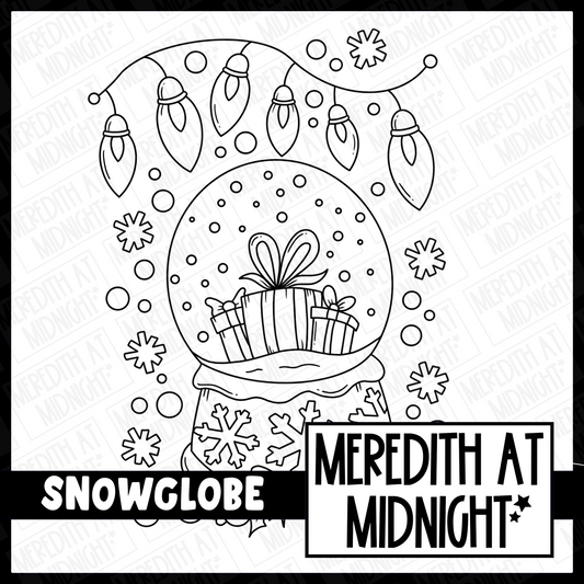 Snowglobe - Colouring Page *INSTANT DOWNLOAD*