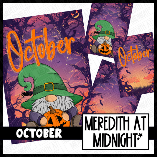 October Halloween Cover Page - Clipart