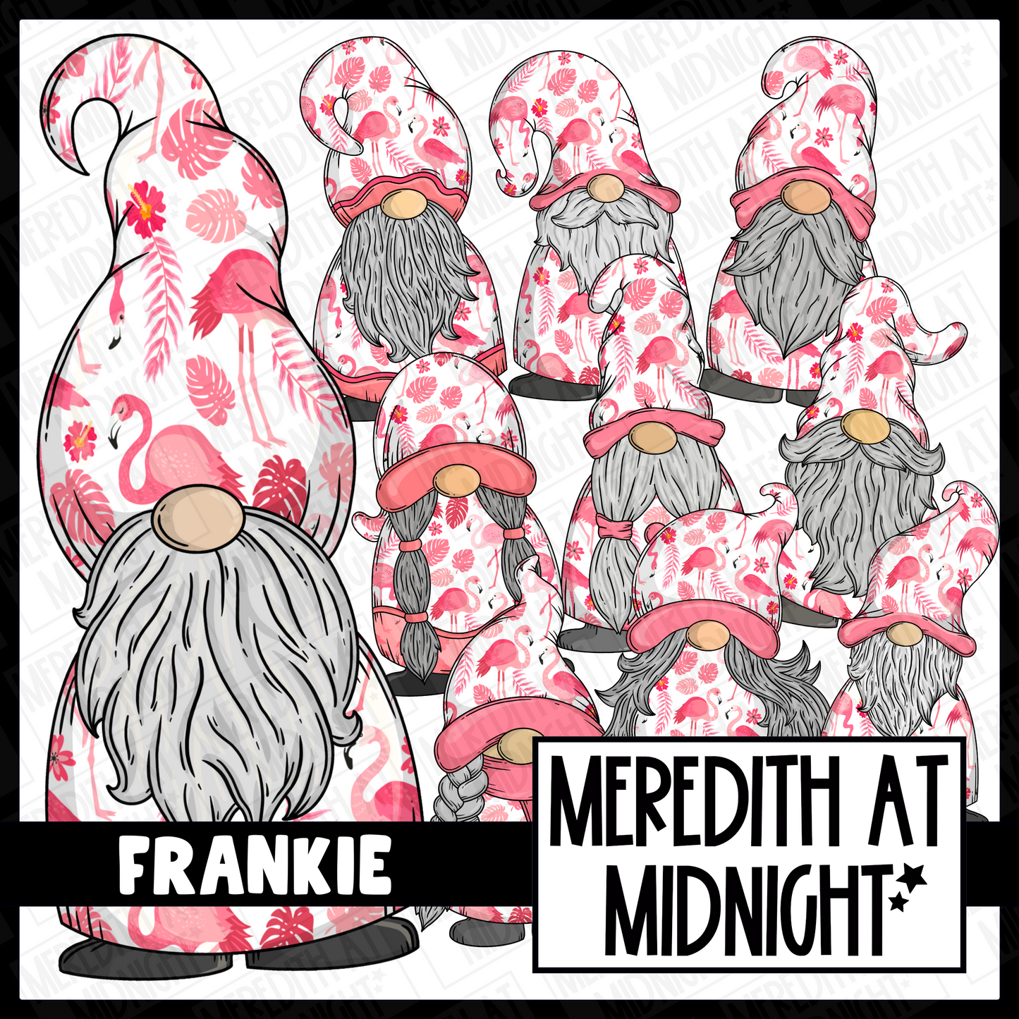 "Frankie" Flamingo Gonk / Gnome Clipart / Digital Stickers *INSTANT DOWNLOAD* PNG files