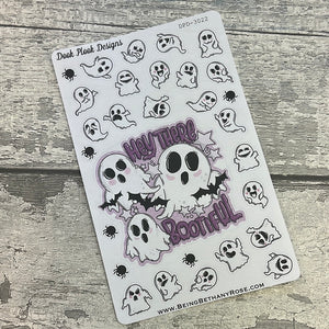 Boo-tiful - character ghosts Journalling planner stickers (DPD3022)
