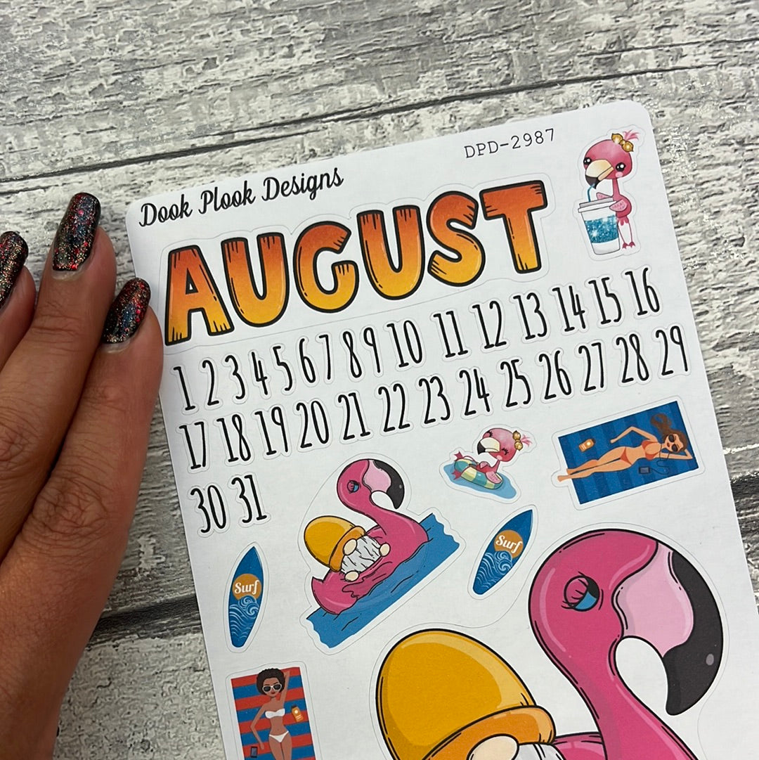 August Journal planner stickers (DPD2987)