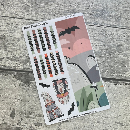 Pastel Halloween - strips and days Journalling planner stickers (DPD2948)