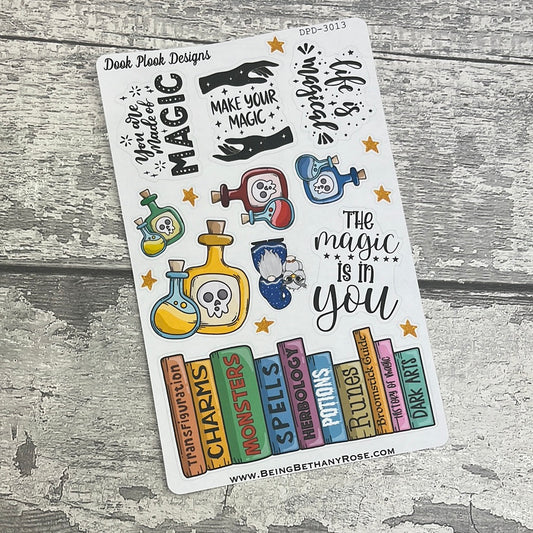Wizard Quotes and potions Stickers Journal planner stickers (DPD3013)