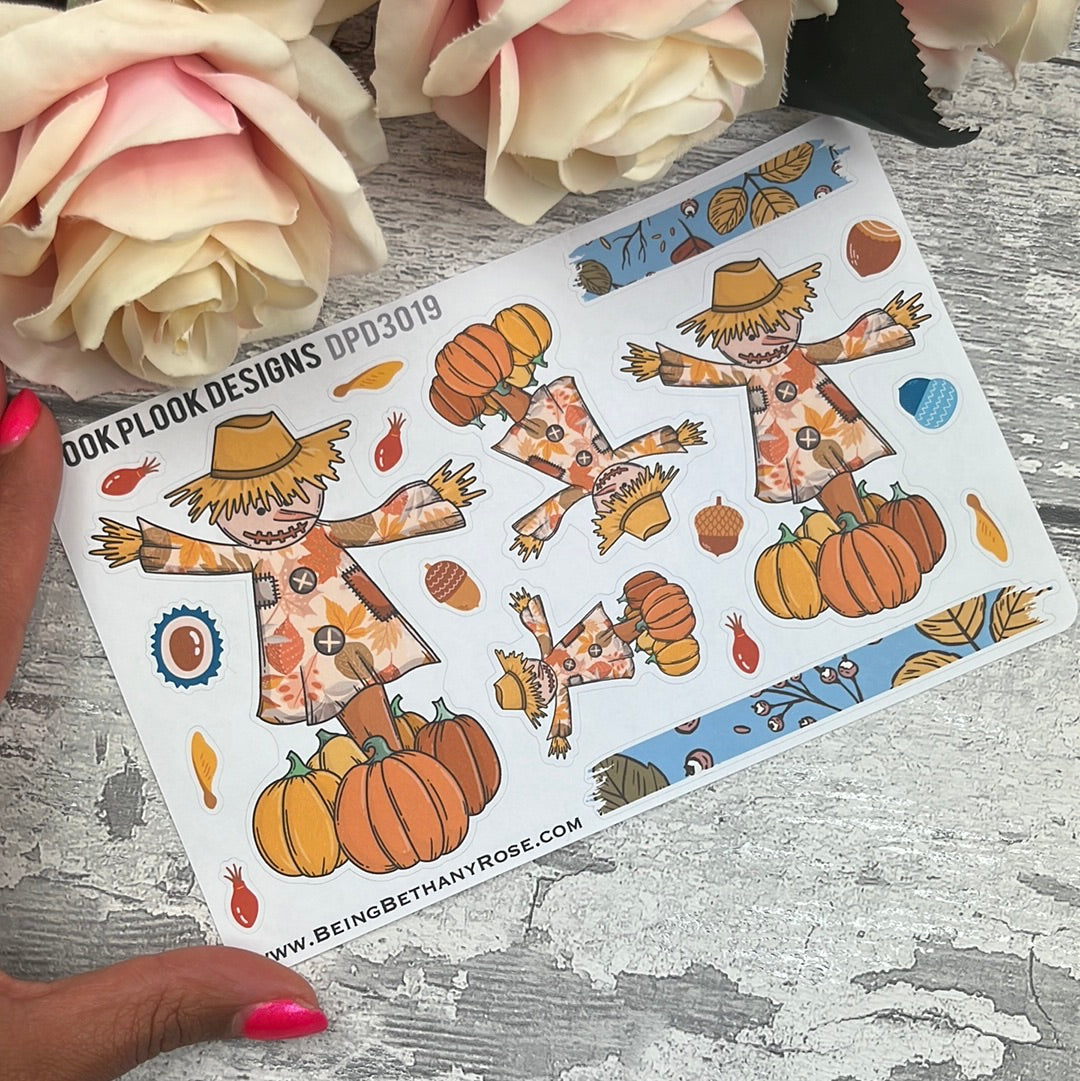 Autumn Leaves Emma Scarecrow  Stickers (DPD3019)