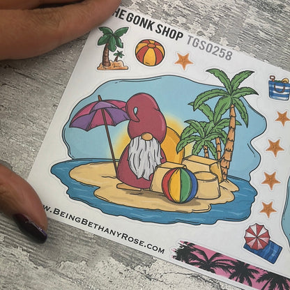 Shelley Seaside Beach Scene Gonk Stickers (TGS0258)