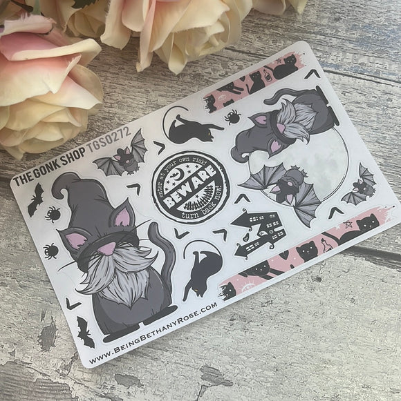 Black Cat - Halloween Gonk Stickers (TGS0272)