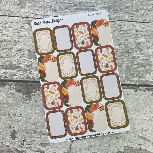 Orla Autumn Gonk Half Boxes journalling stickers  (DPD3006)