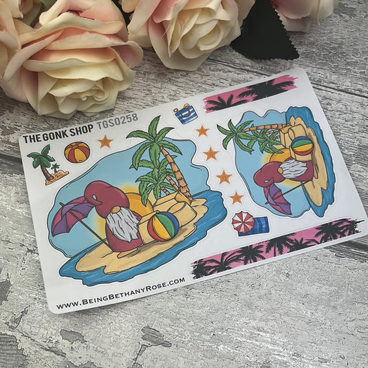 Shelley Seaside Beach Scene Gonk Stickers (TGS0258)