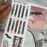 Pastel Halloween - strips and days Journalling planner stickers (DPD2948)