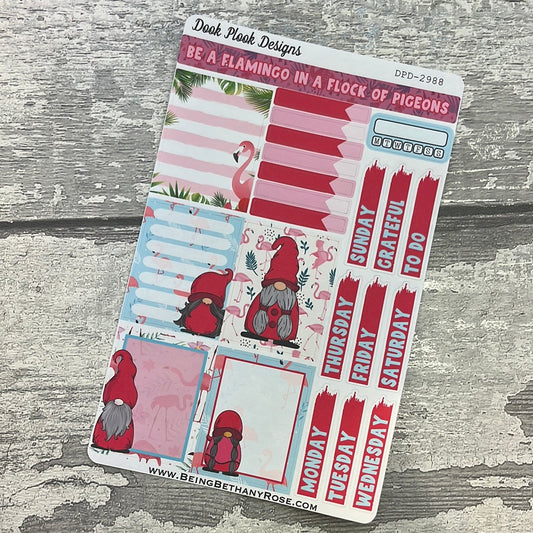 Frankie Flamingo Functional Journal planner stickers (DPD2988)