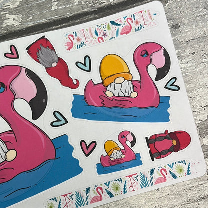 Frankie - Pool Flamingo Gonk Stickers (TGS0265)
