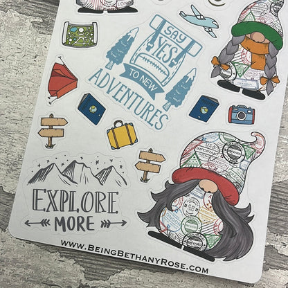 Travel Wanderlust Adventure characters and quotes stickers (DPD2981)