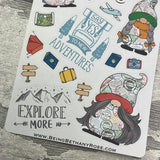 Travel Wanderlust Adventure characters and quotes stickers (DPD2981)