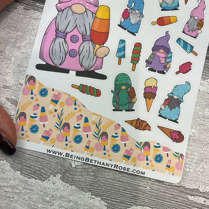 Kennedy Ice Cream Gonk character journalling stickers  (DPD2973)
