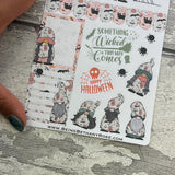 Pastel Halloween - character / Quotes Journal planner stickers (DPD2946)