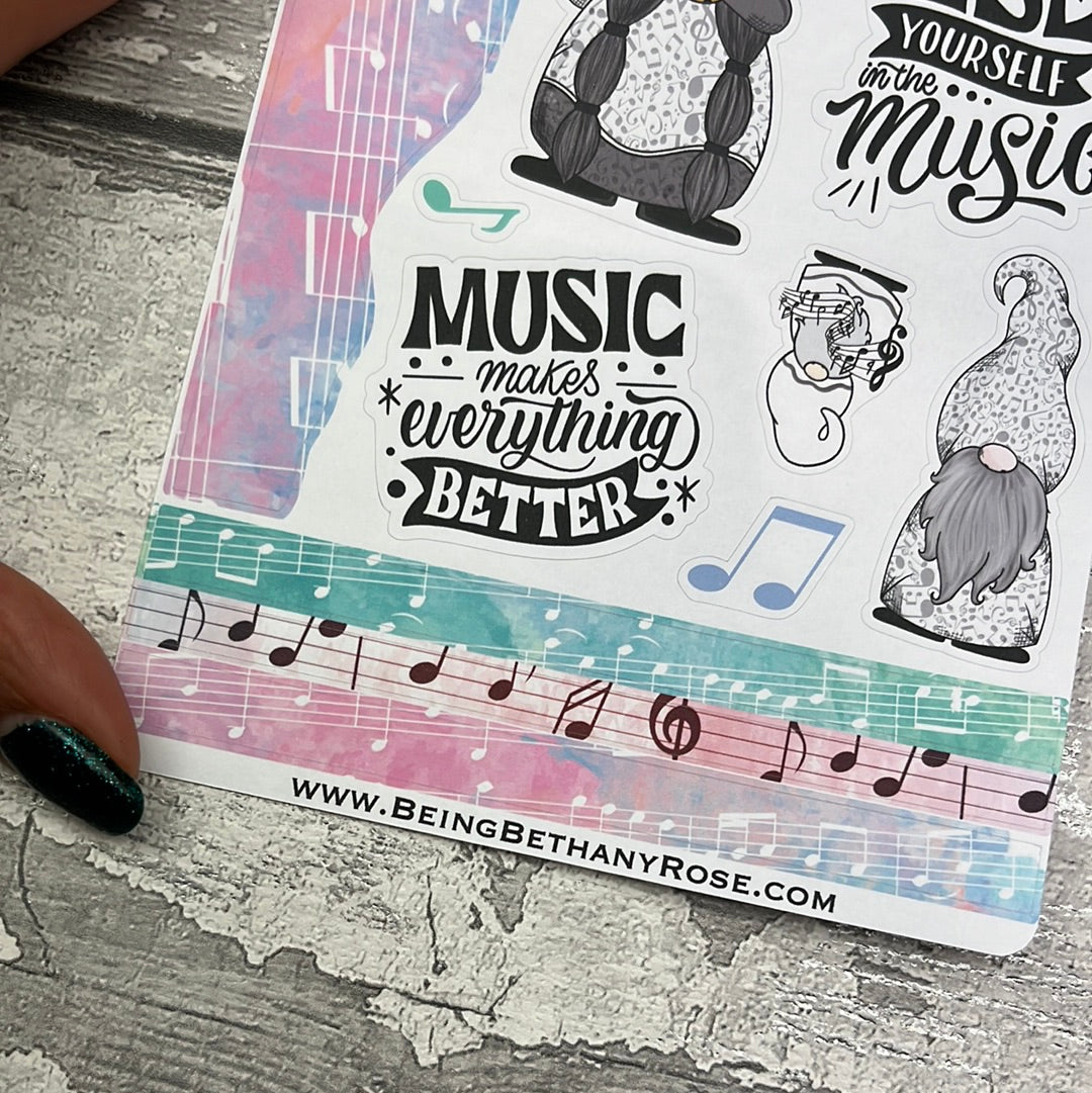 Melody Music characters and quotes planner stickers (DPD2977)