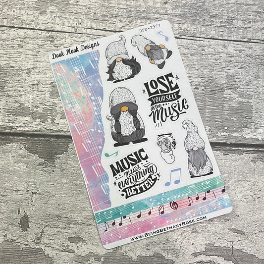 Melody Music characters and quotes planner stickers (DPD2977)