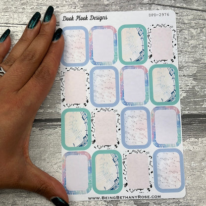 Melody Music half box planner stickers (DPD2976)