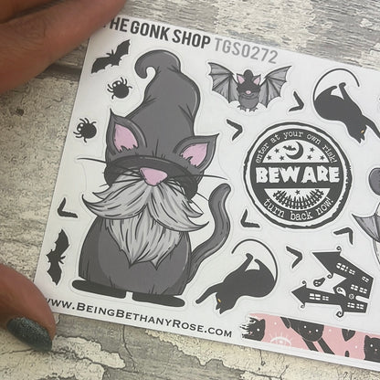 Black Cat - Halloween Gonk Stickers (TGS0272)