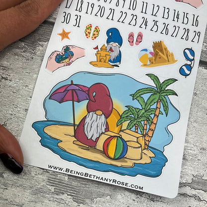 July Shelley Seaside Journal planner stickers (DPD2968)