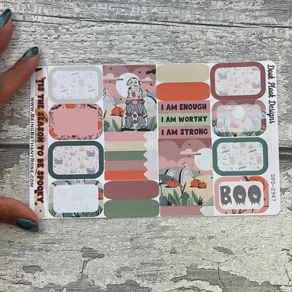 Pastel Halloween - Boxes Journalling planner stickers (DPD2947)