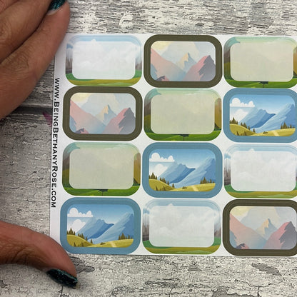 Travel Wanderlust Adventure half box planner stickers (DPD2980)