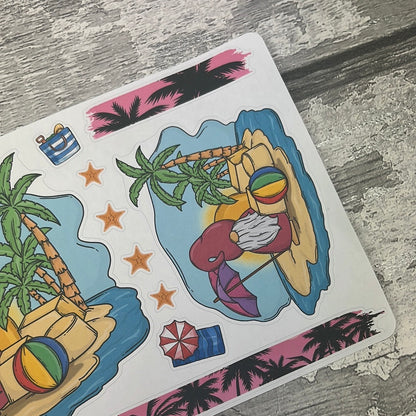 Shelley Seaside Beach Scene Gonk Stickers (TGS0258)