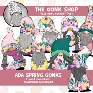 "Ada"  Spring Flowers Gonk / Gnome Clipart / Digital Stickers *INSTANT DOWNLOAD* PNG files