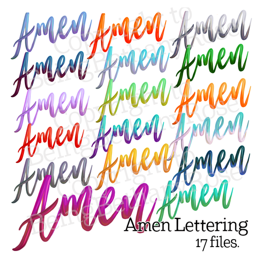 Amen lettering Clipart