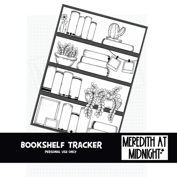 Bookshelf / Reading Tracker *INSTANT DOWNLOAD* PNG files