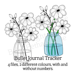 Bullet Journal Monthly Flower Tracker *INSTANT DOWNLOAD* *PRINTABLE*