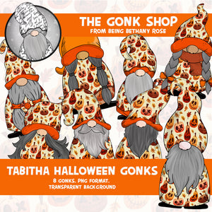 "Tabitha" Halloween Pumpkin  Gonk / Gnome Clipart / Digital Stickers *INSTANT DOWNLOAD* PNG files