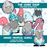 "Amara" Tropical Summer Gonk / Gnome Clipart / Digital Stickers *INSTANT DOWNLOAD* PNG files
