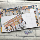 September (can change month) wizard Monthly View Kit for the Erin Condren Planners