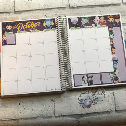 Villains (can change month)   Monthly View Kit for the Erin Condren Planners