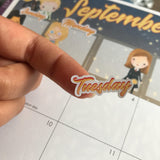 September (can change month) wizard Monthly View Kit for the Erin Condren Planners