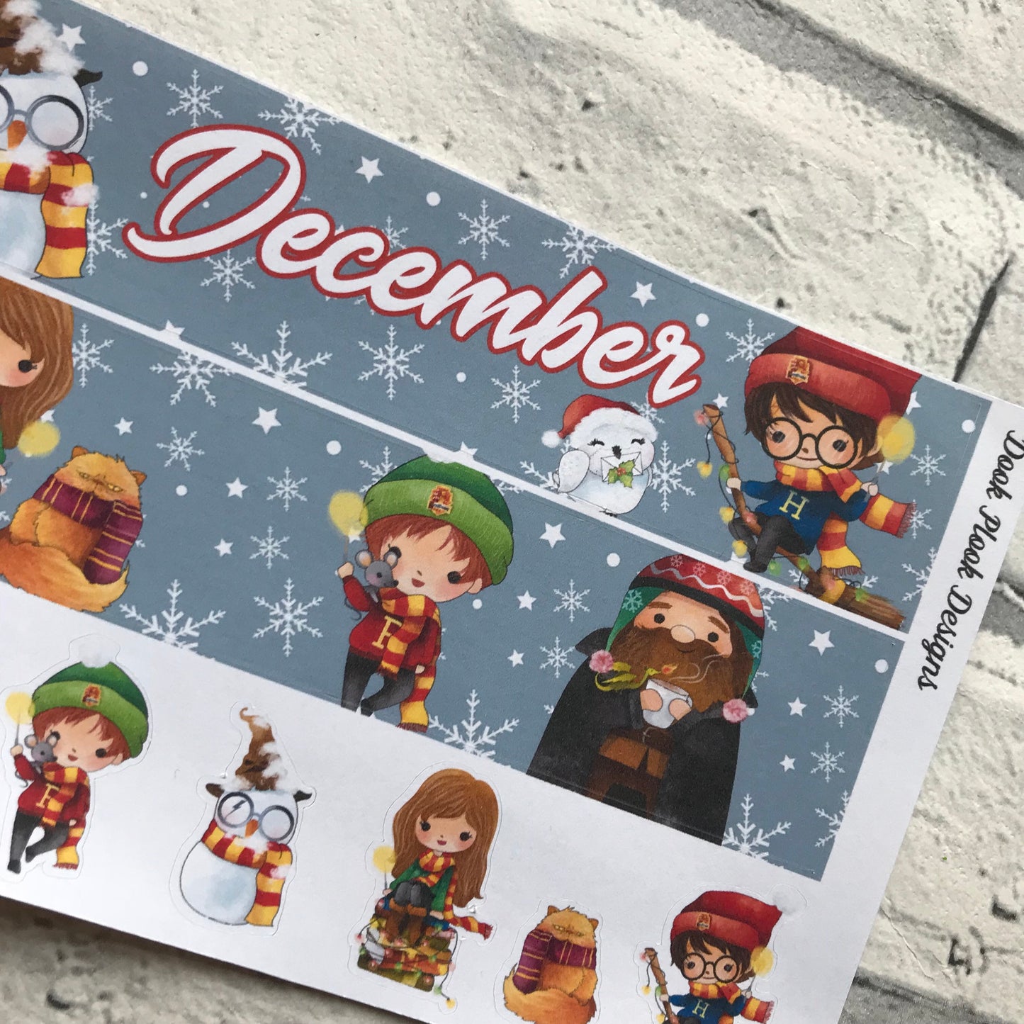 December (can change month) wizard Monthly View Kit for the Erin Condren Planners