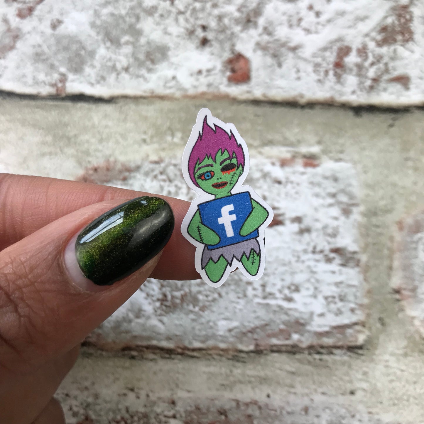 Social Media (Facebook) Zombabe sticker for planners (ZB15)