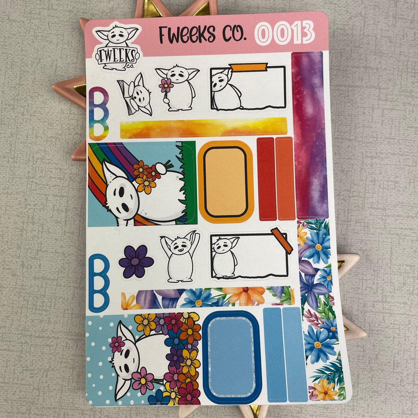 Rainbow Small Planner Sticker Kit / Deco sheet perfect for A6 planners / pocket planners etc -  (0013)