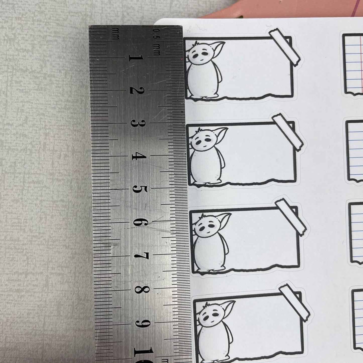 Ripped Note Box Fweeks Planner Stickers - Erin Condren / Standard Vertical etc  (0004)