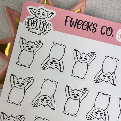 Cheering / Yay Fweeks Character  planner stickers / Happy Planner / Filofax / Passion Planner etc  (0007)