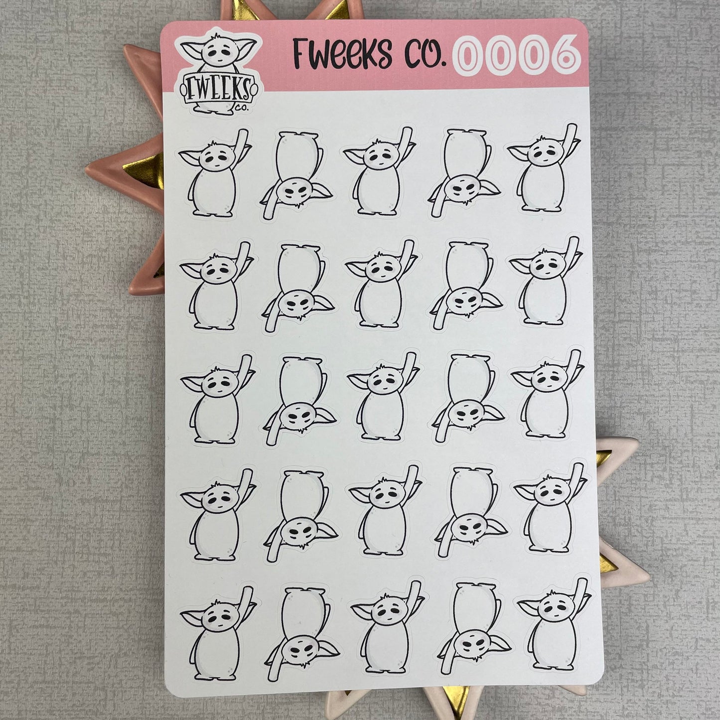 Me please / Waving Fweeks Character  planner stickers / Happy Planner / Filofax / Passion Planner etc  (0006)