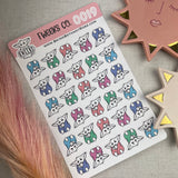 Blanket, snuggly Fweeks Character Planner Stickers / Happy Planner / Hobinich / TN etc (0019)