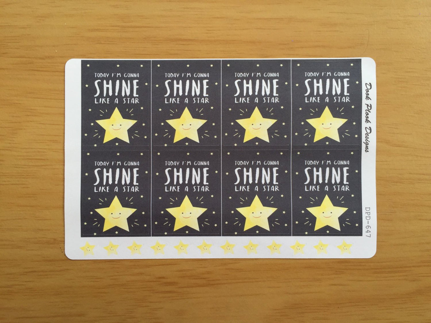 Shine like a star stickers for Erin Condren, Plum Paper, Filofax, Kikki K (DPD647)