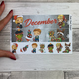 Xmas Hero (can change month) Monthly View Kit for the Erin Condren Planners