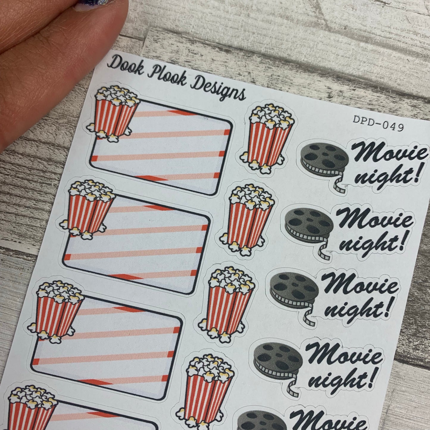 Movie night sticker set  (DPD049)
