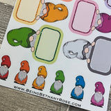 Rainbow Gonk Gnorman box stickers (DPD2266)