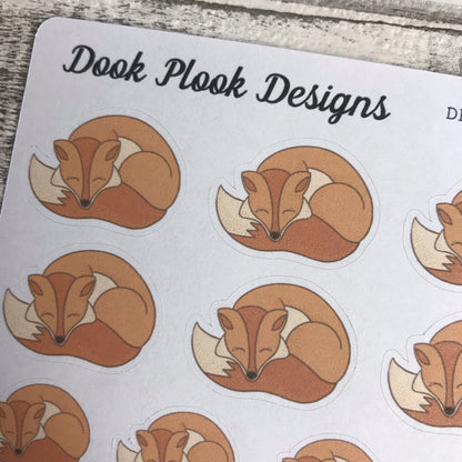 Sleeping Fox stickers (DPD827)