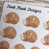 Sleeping Fox stickers (DPD827)